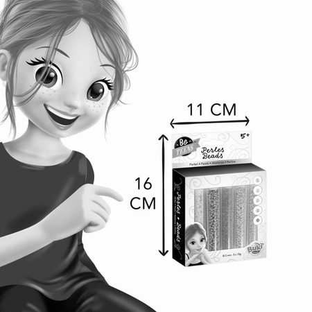 Buki Be Teens, Tuba z perełkami, Fioletowe koraliki, PE008