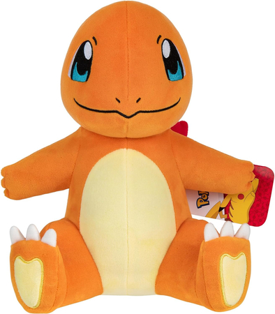 Pokemon, Maskotka pluszowa pomarańczowy Charmander, 25 cm, oryginalna zabawka, bardzo miły plusz, producent Jazwares, wiek dziecka 2+