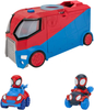 Marvel, Spiderman Spidey, Samochód Transporter i 2 mini pojazdy Spidey i Miles Morales, efekty świetlne i dźwiękowe