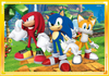 Sonic the Hedgehog, Puzzle 4-w-1, cztery układanki 12-16-20-24 el. Clementoni, obrazki 19 x 14 cm