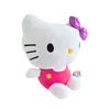 Hello Kitty, Maskotka pluszowa Kitty w różowym ubranku i z fioletową wstążką, 25 cm, wysokiej jakości plusz, bardzo mila w dotyku, oryginalna