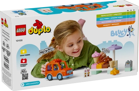 Klocki Lego Duplo Bluey 10458 Wyprawa po lody z Blue, 22 elementy, dla dzieci w wieku 2+