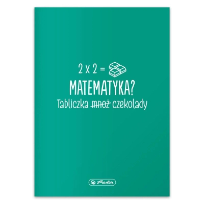 Herlitz, Zeszyt w kratkę do matematyki, format A5, 60 kartek, Matematyka, gramatura 70g