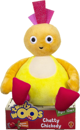 Kręciołki Twirlywoos, mówiący Chickedy, Maskotka z dźwiękiem