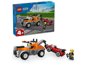 Klocki Lego City 60435 Samochód pomocy drogowej i naprawa sportowego auta, 101 elementów, 2 samochody i 2 figurki, dla dzieci w wieku 4+