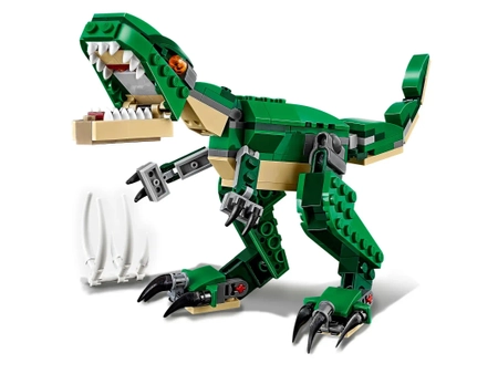 Klocki Lego Creator 31058, Zestaw kreatywny klocków 3 w 1, Potężne dinozaury, 174 el., możliwość zbudowania T-Rex Triceratops Pterodaktyl, oryginalne klocki, zabawka dla dzieci w wieku 7-12 lat