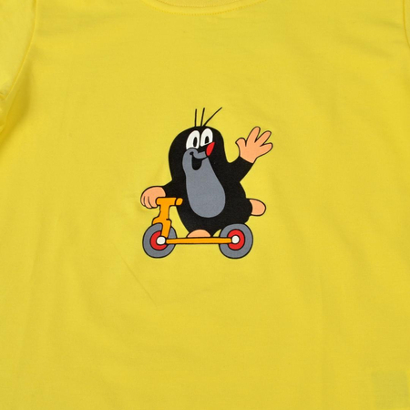 MU Brno, Krecik na hulajnodze, Żółta koszulka z długim rękawem, rozmiar 110-116 cm