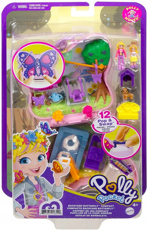 Polly Pocket - Motylkowe pudełko z ogrodem, GTN21, Mattel