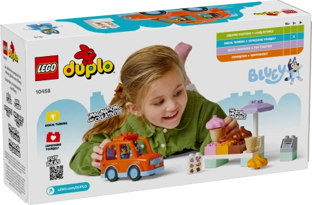 Klocki Lego Duplo Bluey 10458 Wyprawa po lody z Blue, 22 elementy, dla dzieci w wieku 2+