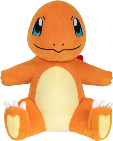 Pokemon, Maskotka pluszowa pomarańczowy Charmander, 25 cm, oryginalna zabawka, bardzo miły plusz, producent Jazwares, wiek dziecka 2+