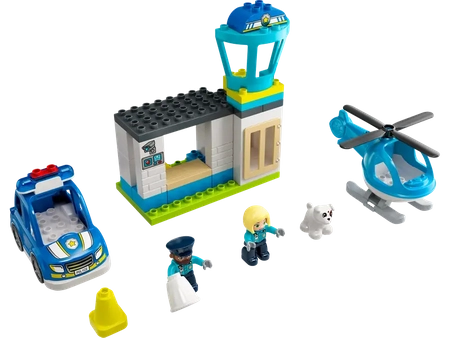 Klocki Lego Duplo 10959 Posterunek policji i helikopter, 40 elementów, oryginalne, dla dzieci 2+