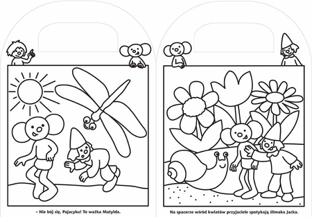 Plastuś, Kolorowanka Plastuś wita wiosnę, seria Koloruję z Plastusiem, książeczka z uchwytem, 16 stron, format 20,5 x 28,5 cm, wiek dziecka 2-4 lata