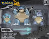 Pokemon, Zestaw ewolucyjny, 3 figurki: Squirtle, Wartortle, Blastoise
