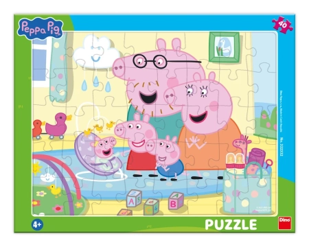 Dino Toys, Świnka Peppa, Puzzle ramkowe Rodzeństwo, 40 el.