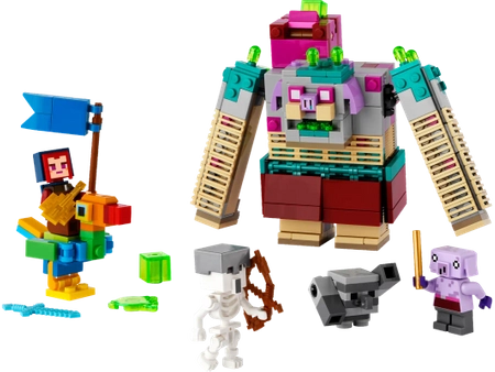 Klocki LEGO MINECRAFT LEGENDS 21257 Decydujące starcie z Dewastatorem, 420 elementów, duża figurka boss Dewastator, figurki, oryginalne klocki z gry, wiek dziecka 8+