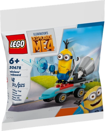 Klocki Lego Minionki 30678 Despicable Me 4 Odrzutowa deska Minionków i figurka Minionek, 48 el., oryginalne klocki, dla fanów filmów o Minionkach, wiek dziecka 6+