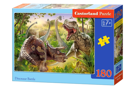 Castorland, Dinozaury, Puzzle 180 z dinozaurami, dla dzieci wieku 7+