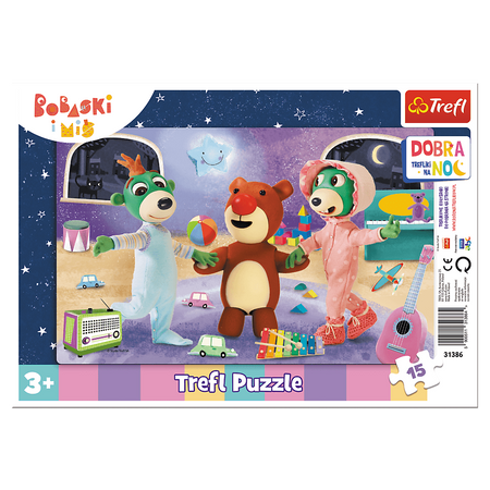 Puzzle ramkowe: Trefliki, 15 el. Trefl