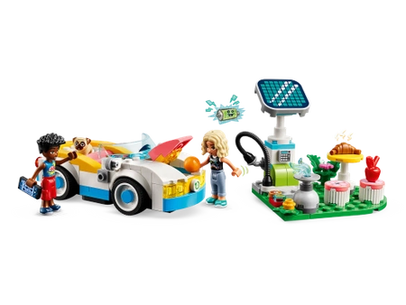 Klocki Lego Friends 42609 Samochód elektryczny i stacja ładująca, 170 elementów, samochód i 2 figurki, wiek dziecka 6+