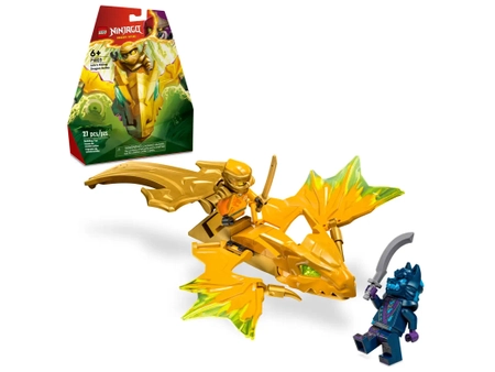 Klocki Lego NINJAGO 71803 Atak powstającego smoka Arina, 27 el., 2 figurki i smok, z serii bajek o ninja, wysoka jakość, oryginalne klocki, pasuje do innych zestawów, wiek dziecka 6+