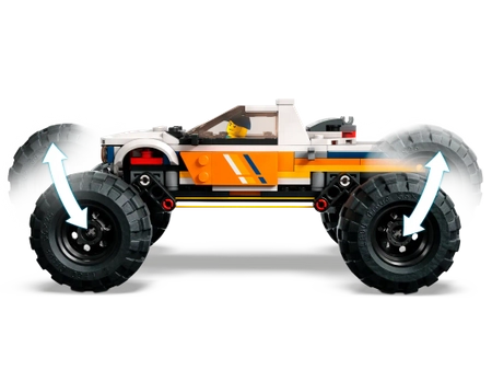 Klocki Lego City 60387 Przygody samochodem terenowym z napędem 4x4, 252 el., samochód, 2 figurki, namiot, fajny prezent dla chłopca, zabawka dla sześciolatków i starszych