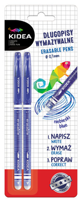 Długopis Wymazywalny KIDEA Zestaw 2 sztuk Derform - Idealny dla Ucznia