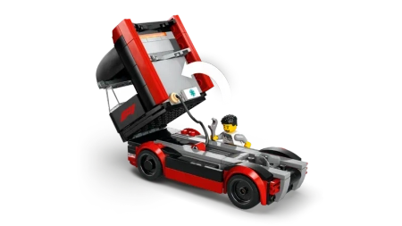 Klocki Lego City 60445 F1® Ciężarówka z bolidami RB20 i AMR24 F1®, 1086 elementów, oryginalne klocki, idealny prezent dla fana motoryzacji
