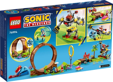 Klocki Lego Sonic the Hedgehog 76994 Wyzwanie z pętlą w Green Hill, 802 elementy, oryginalne klocki dla fanów gry i filmu, wiek dziecka 8+