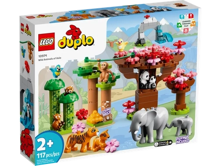 Klocki Lego Duplo 10974 Dzikie zwierzęta Azji, 117 elementów, bezpieczne klocki dla dzieci 2+