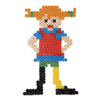 Pippi Pończoszanka, Zestaw kreatywny, koraliki do stworzenia obrazków z Pippi, małpką i koniem, 2000 koralików, 2 podkładki, karty z wzorami, wiek dziecka 3+