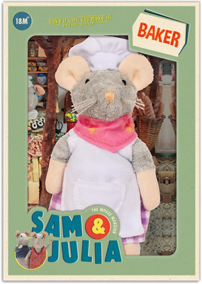 Mysi Domek, maskotka myszka Piekarka 12 cm, oryginalna zabawka z Mysiego Domku, wiek dziecka 3+