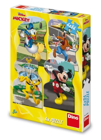 Myszka Miki, puzzle dla dzieci, zestaw 4 układanki, 4 x 54 el.
