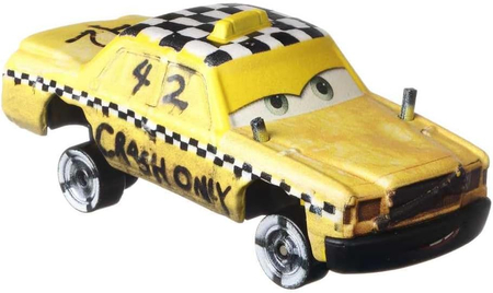 Disney Pixar Cars Auta, Samochód resorak Faregame Taxi, metalowe nadwozie, dla fanów bajki, zabawka dla trzylatka