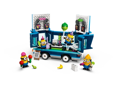 Klocki LEGO Minionki 75581, Despicable Me 4, Imprezowy autobus minionków, 379 elementów, 4 figurki, dla dzieci w wieku 7+