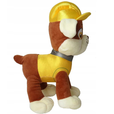 Psi Patrol, Paw Patrol, Maskotka pluszowa żółty piesek Rubble, wys. 24 cm,  oryginalny z bajki
