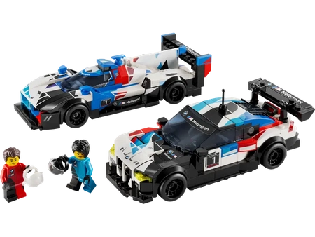 Klocki Lego Speed Champions 76922 Samochody wyścigowe BMW M4 GT3 & BMW M Hybrid V8, 676 elementów, oryginalne klocki, idealne jako prezent dla chłopca 9+