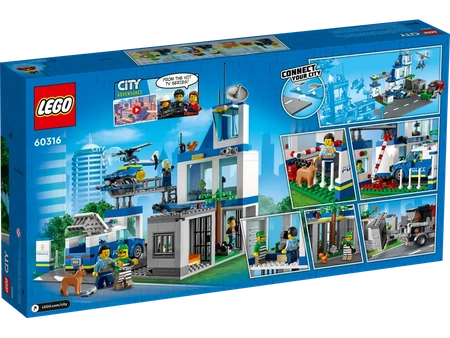 Klocki Lego City 60316 Posterunek policji, 668 elementów, dla dzieci 6+, oryginalne, idealne jako prezent