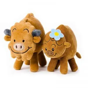 Maskotki Żubr Pompik i Polinka – bohaterowie edukacyjnych książek dla dzieci