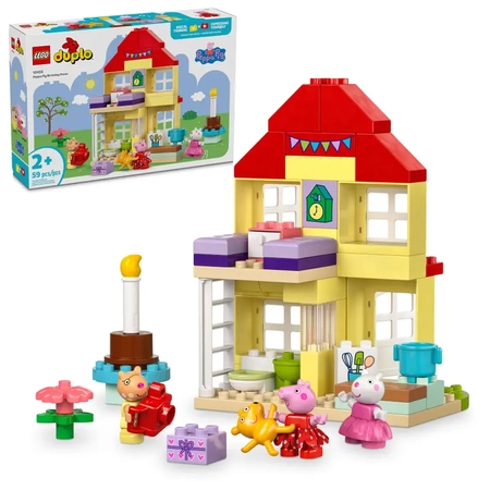 Klocki Lego Duplo 10433 Urodzinowy domek Peppy, 59 elementów, kolorowe klocki, idealne dla przedszkolaka