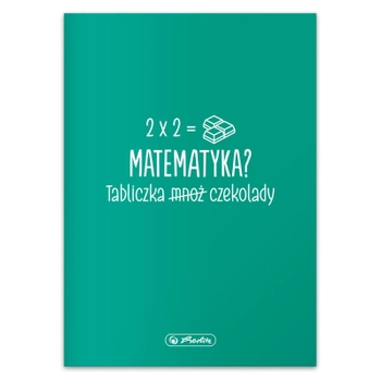 Herlitz, Zeszyt w kratkę do matematyki, format A5, 60 kartek, Matematyka, gramatura 70g