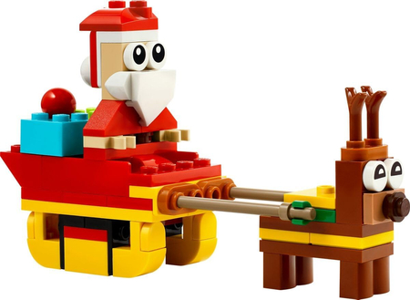 Klocki Lego Creator 30670 Przejażdżka saniami Świętego Mikołaja, 73 elementy, figurka Święty Mikołaj, wiek dziecka 6+