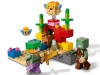 Klocki Lego Minecraft 21164, Rafa Koralowa, 2 figurki: Alex i utopiec, 92 elementy, wysoka jakość, oryginalne klocki, wiek dziecka 7+, dostępne od ręki, szybka wysyłka