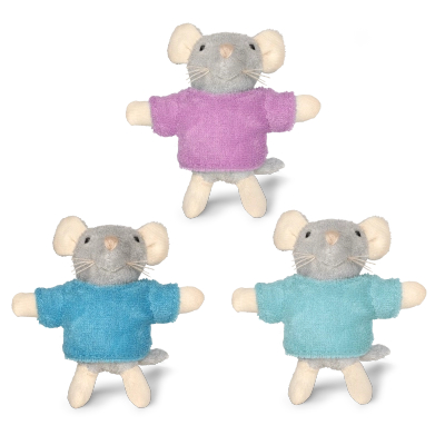 Mysi Domek, maskotki myszki Trojaczki, młodsze rodzeństwo Sama, oryginalne zabawki z Mysiego Domku, wiek dziecka 3+