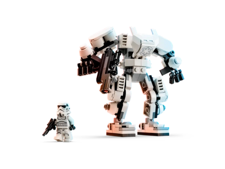 Klocki Lego Star Wars 75370 Mech Szturmowca, 138 elementów, mini figurka Szturmowiec z mechem, super prezent dla miłośników Gwiezdnych Wojen, oryginalne klocki Lego, wiek dziecka 6+