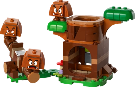 Klocki Lego Super Mario 71433 Goomba i plac zabaw, 173 el., w tym 3 figurki Goombów, dla fanów gry, wiek 7+