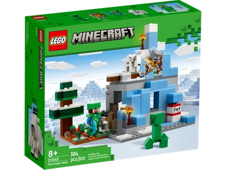 Klocki Lego Minecraft 21243 Ośnieżone szczyty, 304 elementy, oryginalne, idealne jako prezent dla dzieci 8+