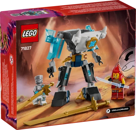 Klocki Lego Ninjago 71827 Mech w zbroi bojowej Zane’a, 92 elementy, oryginalne klocki dla fanów Ninjago, nowość od Lego