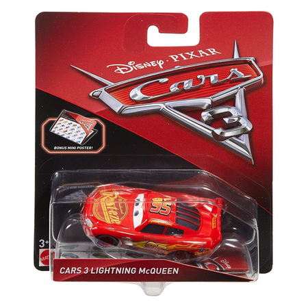 Metalowy samochód Zygzak McQueen, Auta 3, Mattel