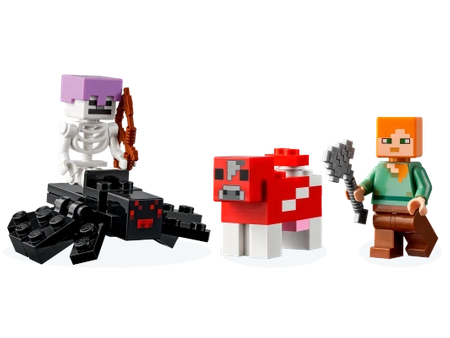 Klocki Lego MINECRAFT 21179 Dom w grzybie, 272 elementy, oryginalne klocki, zestaw dla fanów gry i nie tylko, wiek 8+
