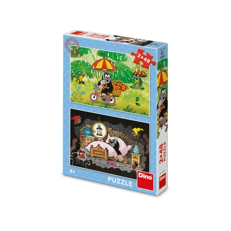 Dino Toys, Krecik, Puzzle dla dzieci Dzień Krecika, 2 x 48 el.